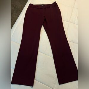 Express Deep Burgundy Barely Boot Leg Low Rise Pants n Banana Republic Top Set